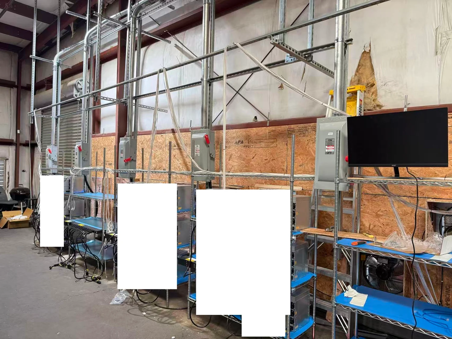 480V 3-phase commercial power installation