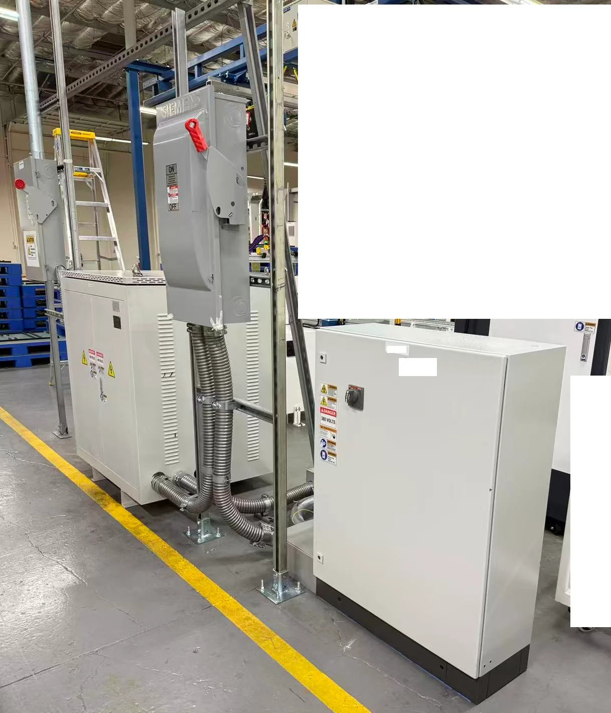 480V to 380V transformer installation